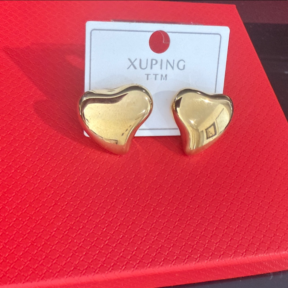 Ping Gold-Tone Heart Earrings
